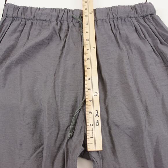 Cut Loose Crop Wide Leg Split Ankle Gray Lightweight Pants Womens Sz L - Picture 6 of 14